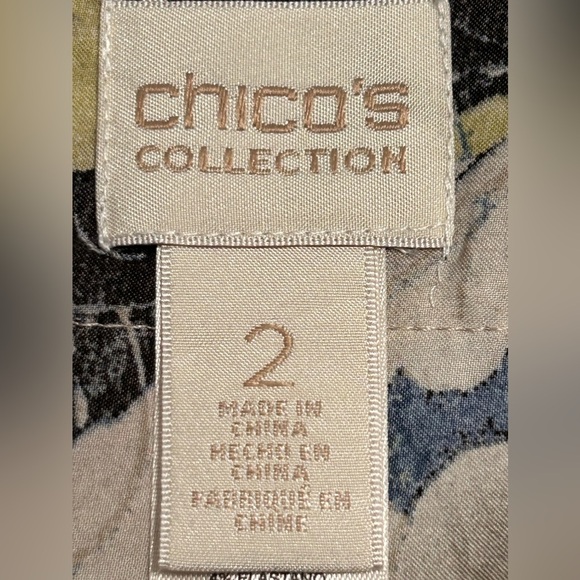 Chicos Travelers Collection Patchwork Print Jacket, size Large / 2 - Picture 10 of 12